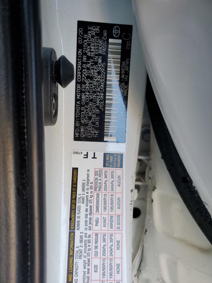 2021 Toyota Prius Le VIN: JTDL9MFU9M3022975 Lot: 53810615