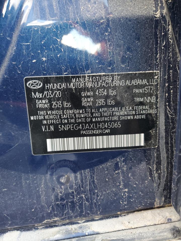 2020 Hyundai Sonata Se VIN: 5NPEG4JAXLH045065 Lot: 55140025