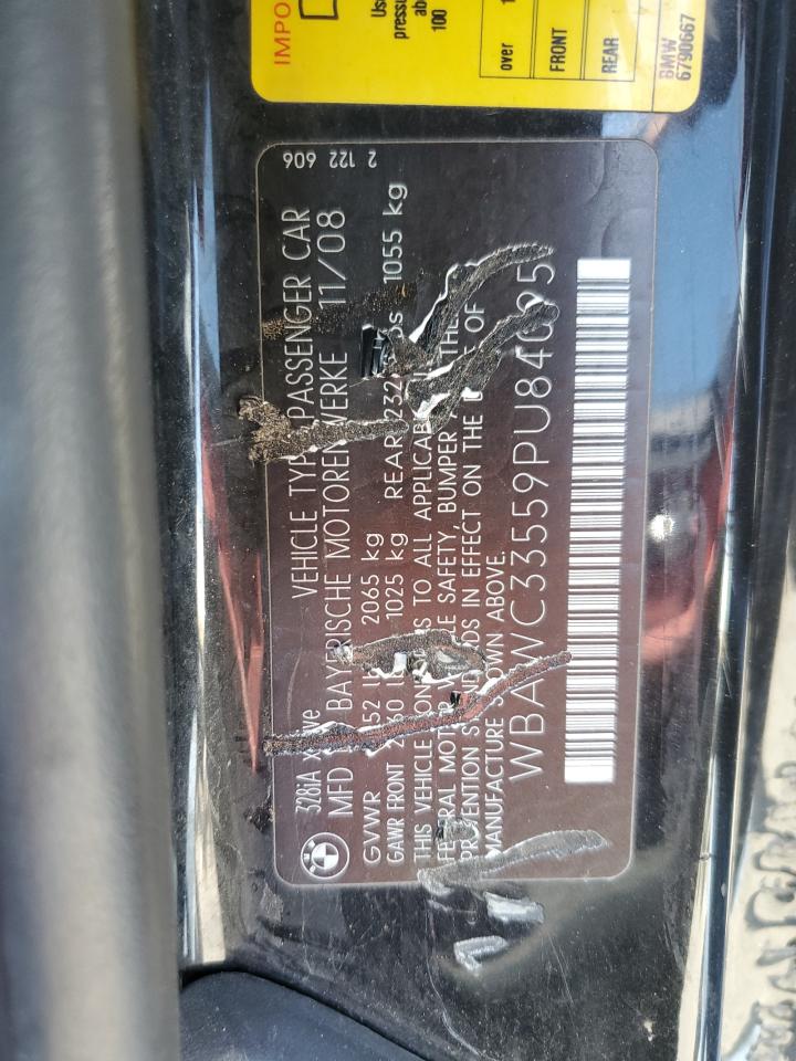 2009 BMW 328 Xi VIN: WBAWC33559PU84095 Lot: 53313895