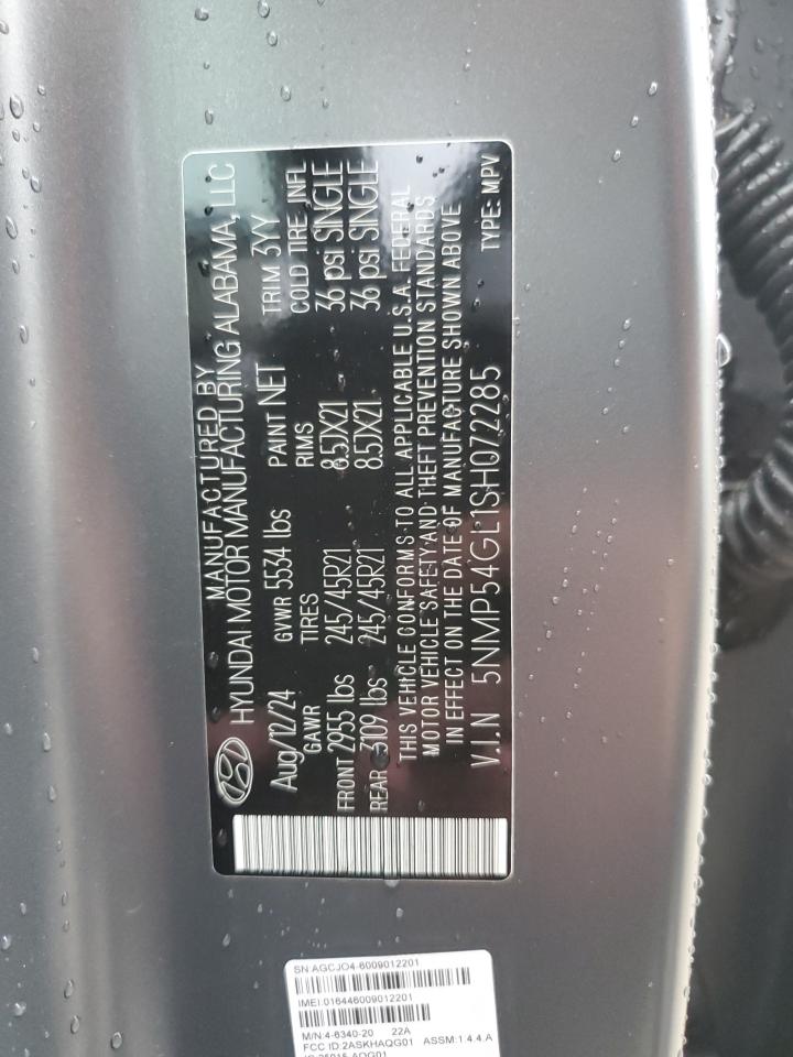 2025 Hyundai Santa Fe VIN: 5NMP54GL15H072285 Lot: 55120075