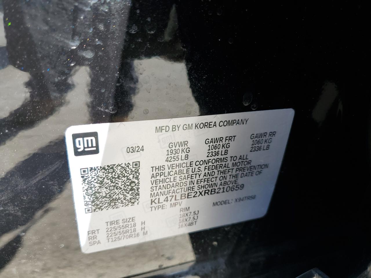 2024 Buick Envista Sport Touring VIN: KL47LBE2XRB210659 Lot: 53245355