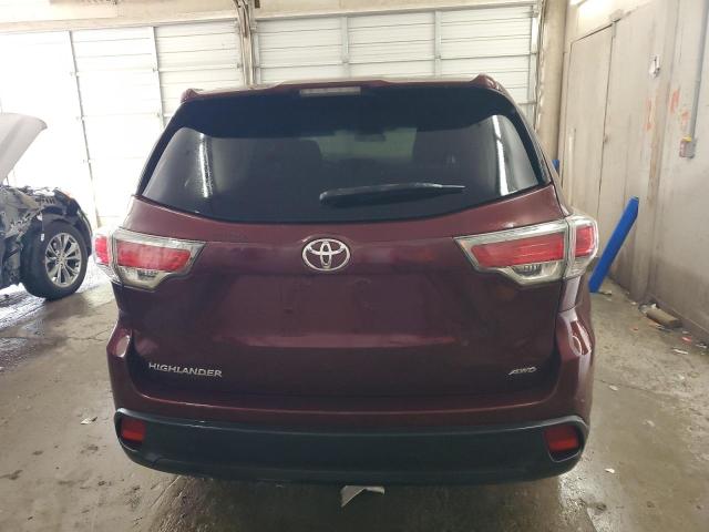  TOYOTA HIGHLANDER 2016 Burgundy