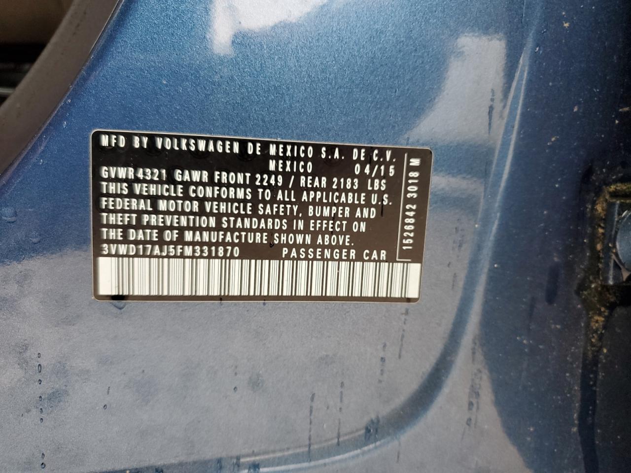 Volkswagen Jetta se 2015