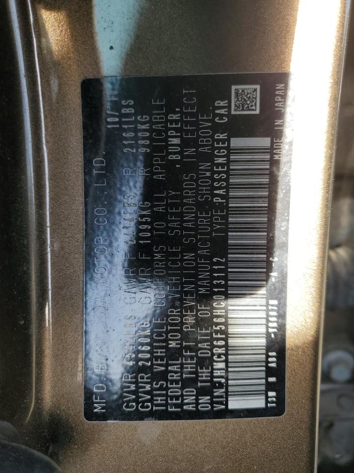 2017 Honda Accord Hybrid Exl VIN: JHMCR6F56HC013112 Lot: 50990405