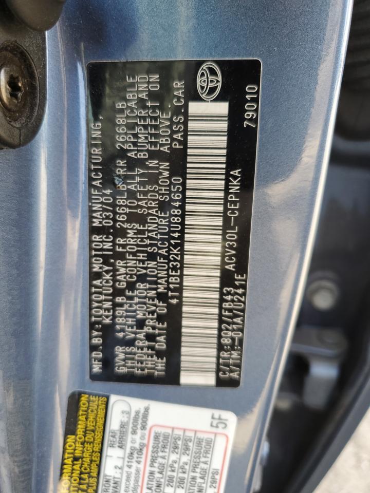 2004 Toyota Camry Le VIN: 4T1BE32K14U884650 Lot: 54884855