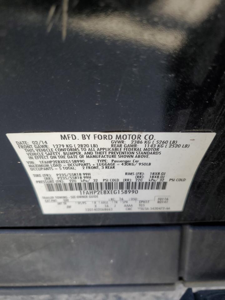 2014 Ford Taurus Sel VIN: 1FAHP2E8XEG158990 Lot: 54047055