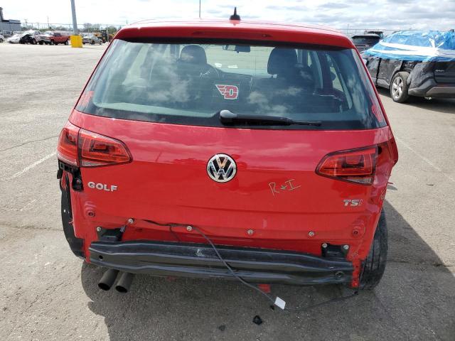  VOLKSWAGEN GOLF 2017 Czerwony