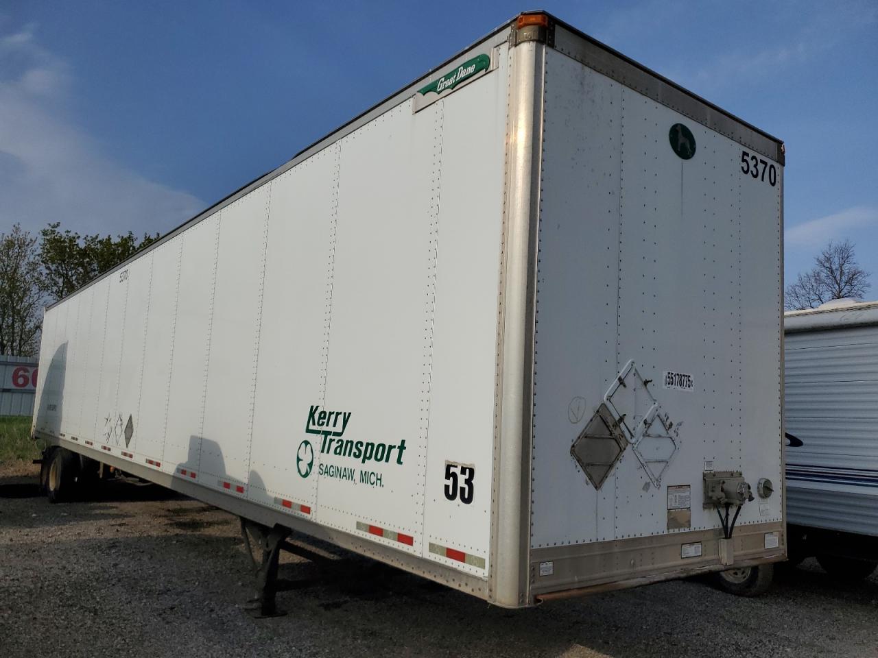 2012 Great Dane Dry Van Trailer zu verkaufen in Davison, MI - Side