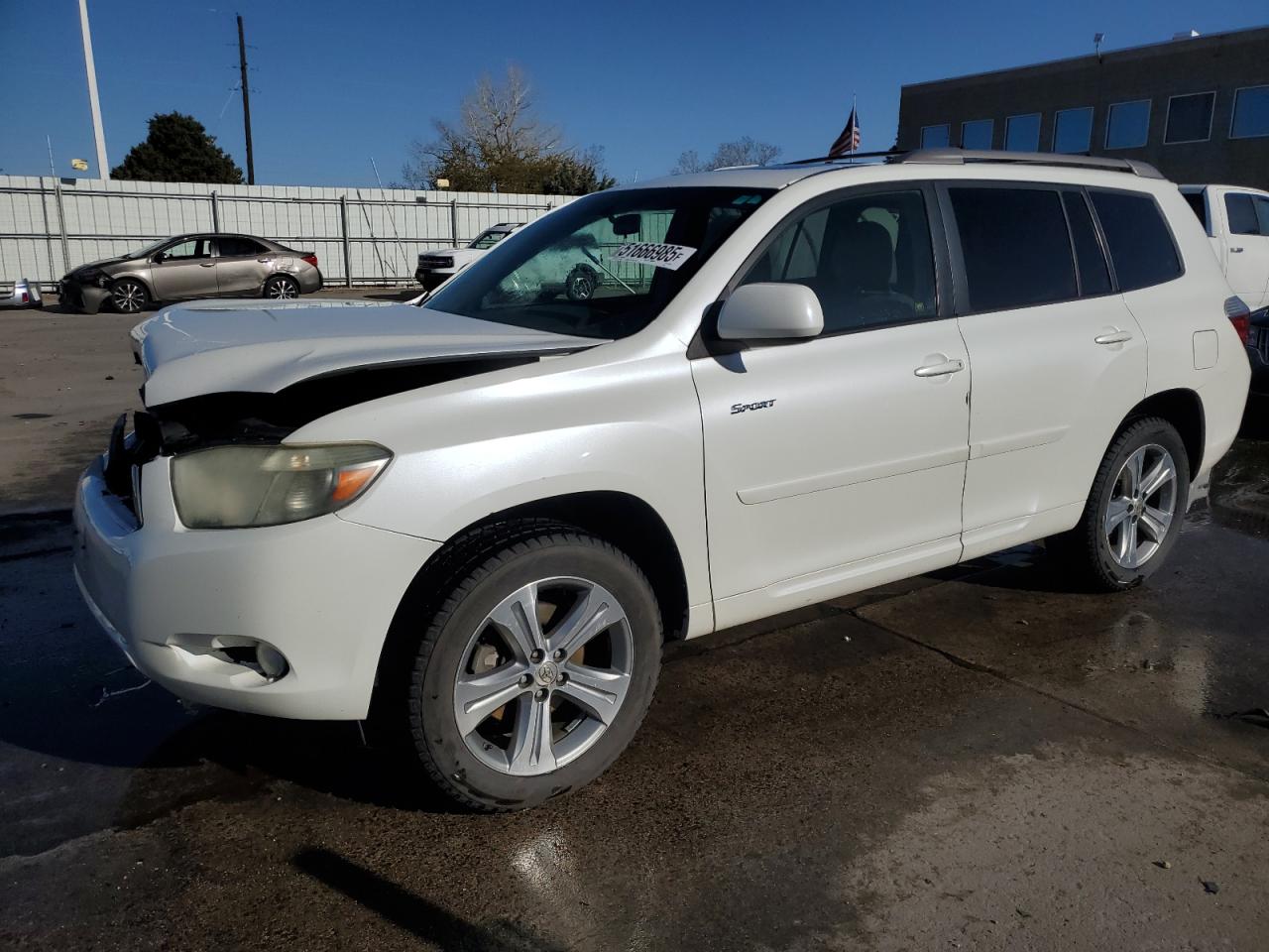 2008 Toyota Highlander Sport de vânzare în Littleton, CO - Front End
