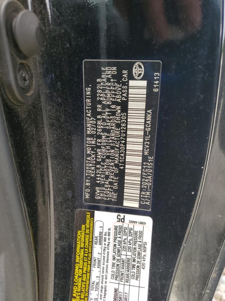 2007 Toyota Camry Solara Se VIN: 4T1CA30P47U126305 Lot: 53914885