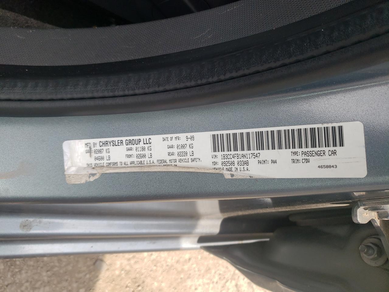 2010 Dodge Avenger Sxt VIN: 1B3CC4FB1AN117547 Lot: 61389284