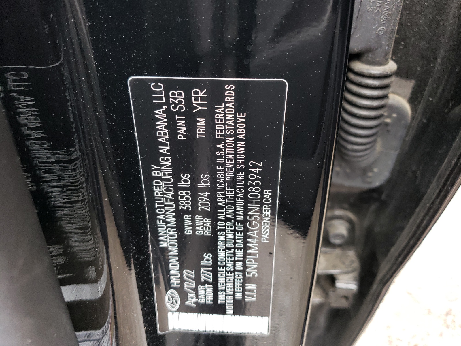 5NPLM4AG5NH083942 2022 Hyundai Elantra Sel