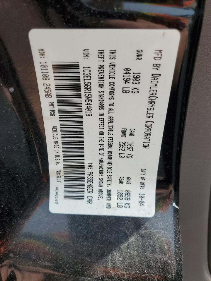 2005 Chrysler Sebring Touring VIN: 1C3EL56R15N544019 Lot: 53718343