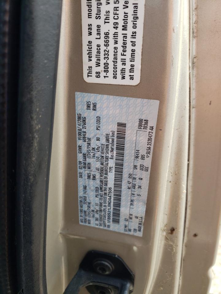 2009 Ford Econoline E350 Super Duty Wagon VIN: 1FBSS31L69DA47606 Lot: 64293935