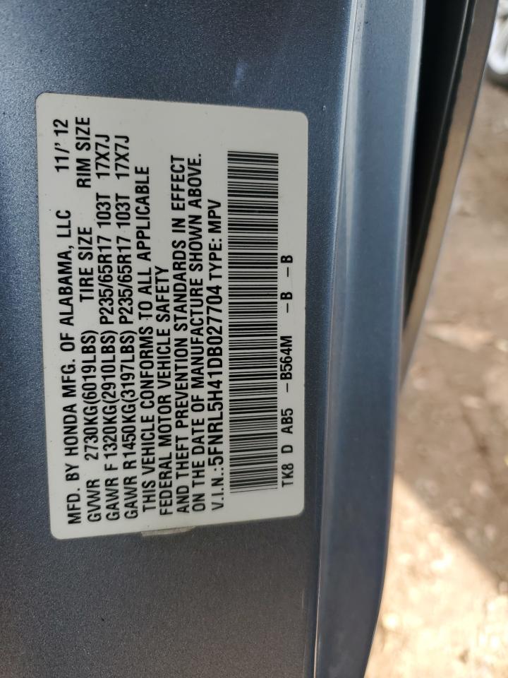 5FNRL5H41DB027704 2013 Honda Odyssey Ex