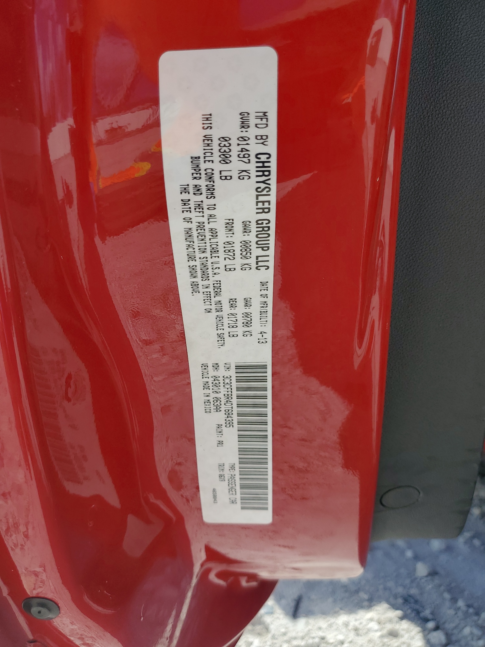 3C3CFFBR4DT684395 2013 Fiat 500 Sport