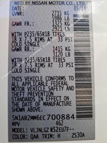5N1AR2MM6EC700884 - 2014 NISSAN PATHFINDER - #51186773