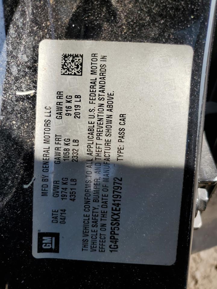 2014 Buick Verano VIN: 1G4PP5SKXE4197972 Lot: 80139515