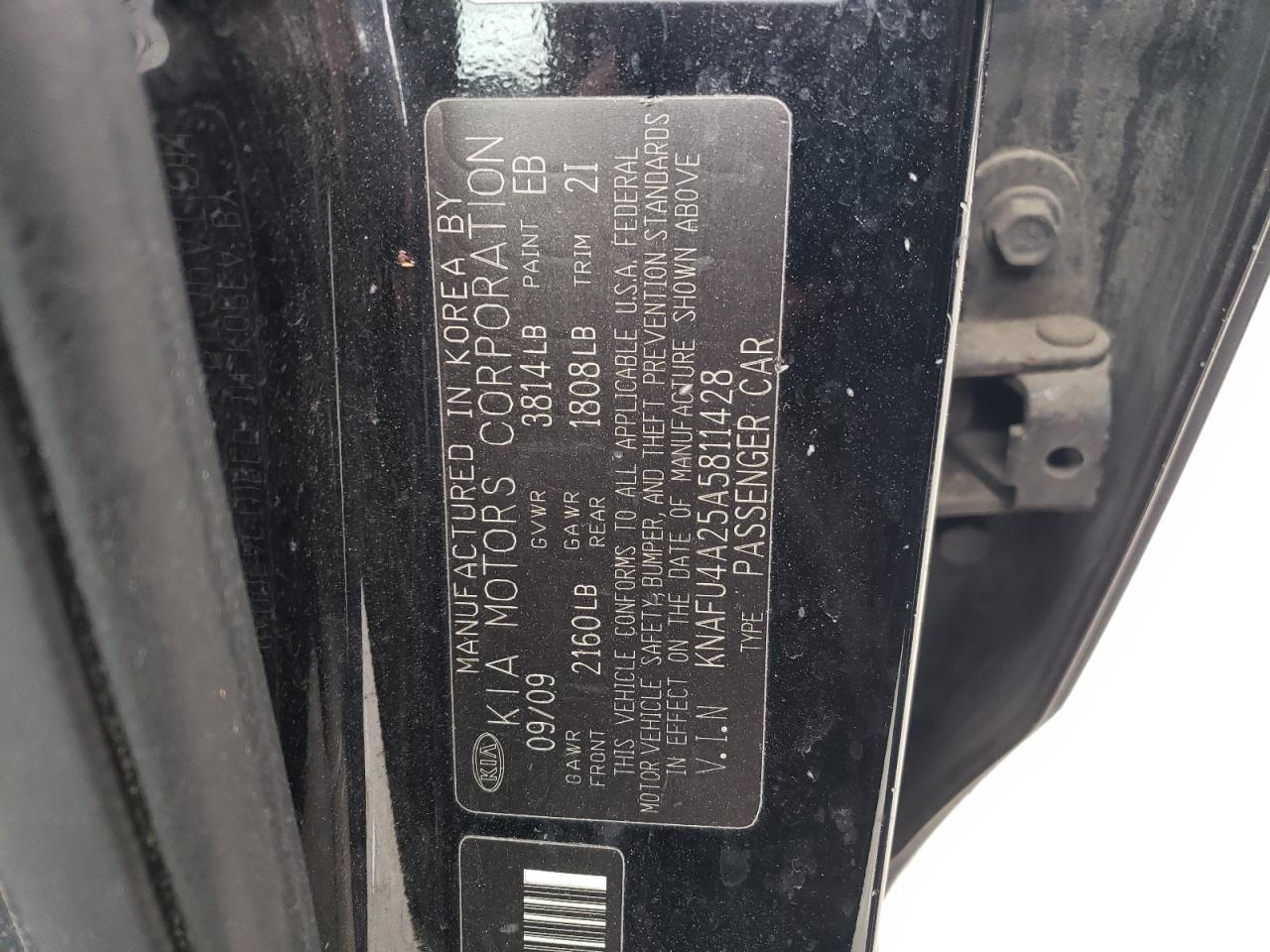 2010 Kia Forte Ex VIN: KNAFU4A25A5811428 Lot: 80312583