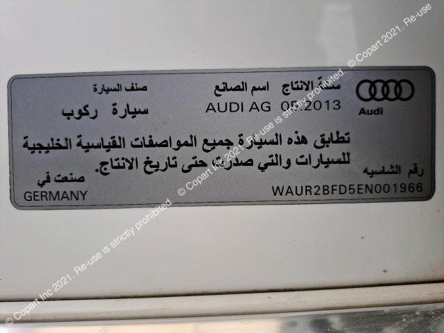 WAUR2BFD5EN001966 - 2014 AUDI A8 - #52976213