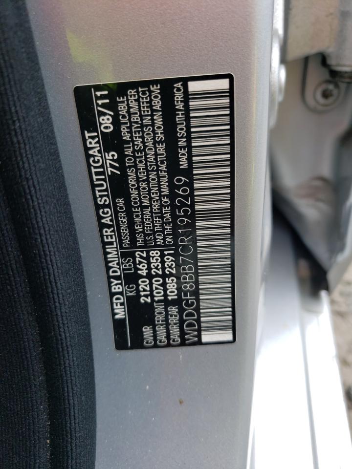 2012 Mercedes-Benz C 300 4Matic VIN: WDDGF8BB7CR195269 Lot: 68537074