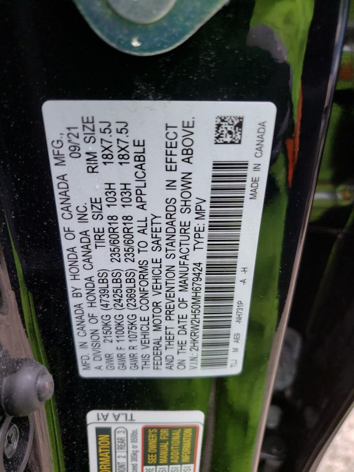 2021 Honda Cr-V Ex VIN: 2HKRW2H50MH679424 Lot: 55948054