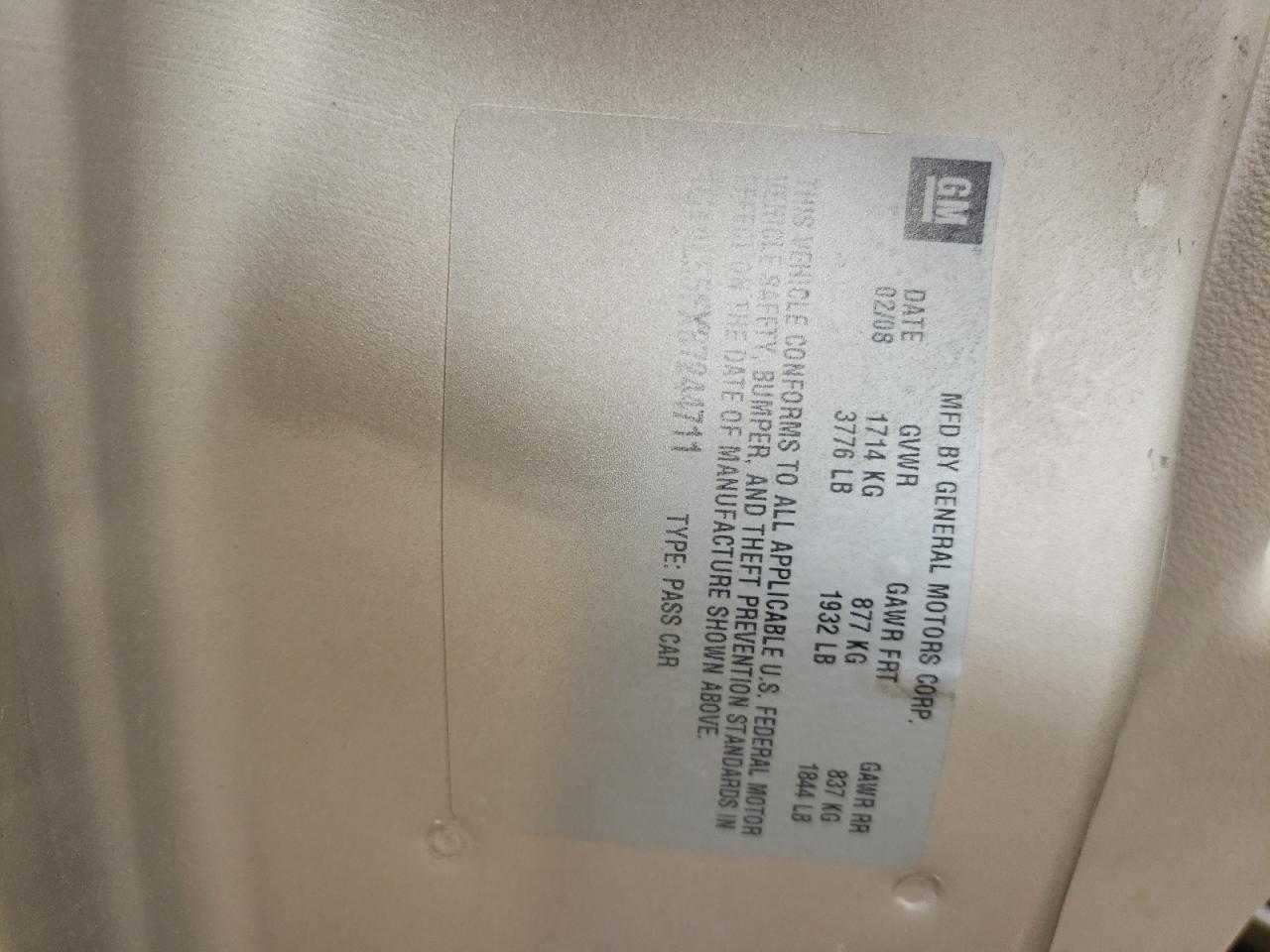 2008 Chevrolet Cobalt Lt VIN: 1G1AL55FX87244711 Lot: 56460624