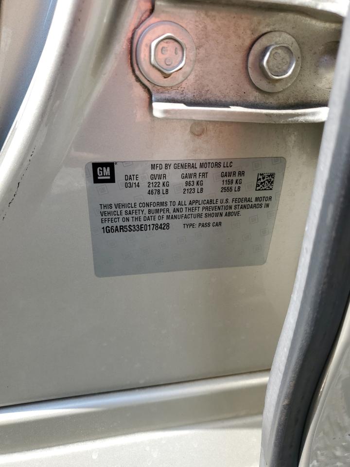 2014 Cadillac Cts Luxury Collection VIN: 1G6AR5S33E0178428 Lot: 55842144