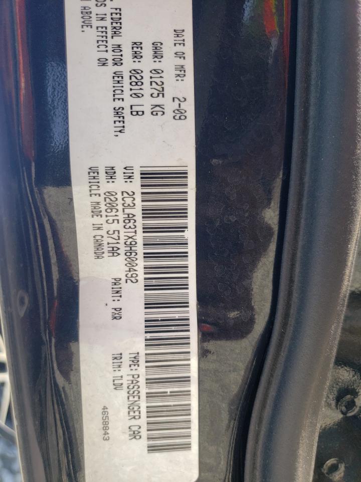 2009 Chrysler 300C VIN: 2C3LA63TX9H600492 Lot: 56342414