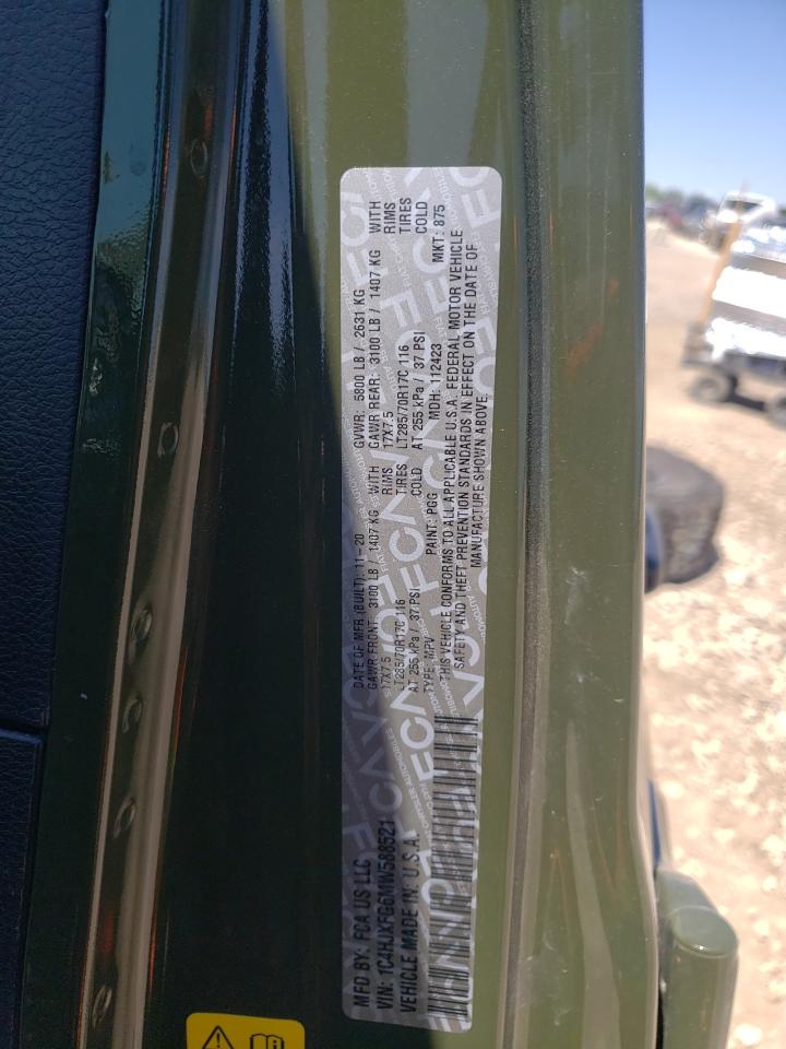 2021 Jeep Wrangler Unlimited Rubicon VIN: 1C4HJXFG6MW588521 Lot: 54040044