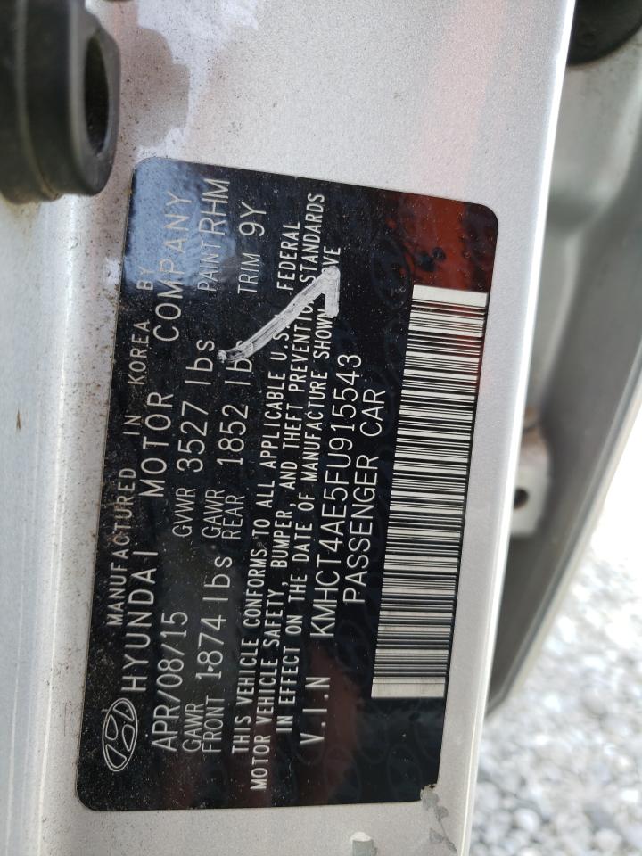 2015 Hyundai Accent Gls VIN: KMHCT4AE5FU915543 Lot: 55127884