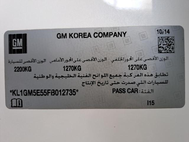 KL1GM5E55FB012735 - 2015 CHEVROLET MALIBU - #56357194