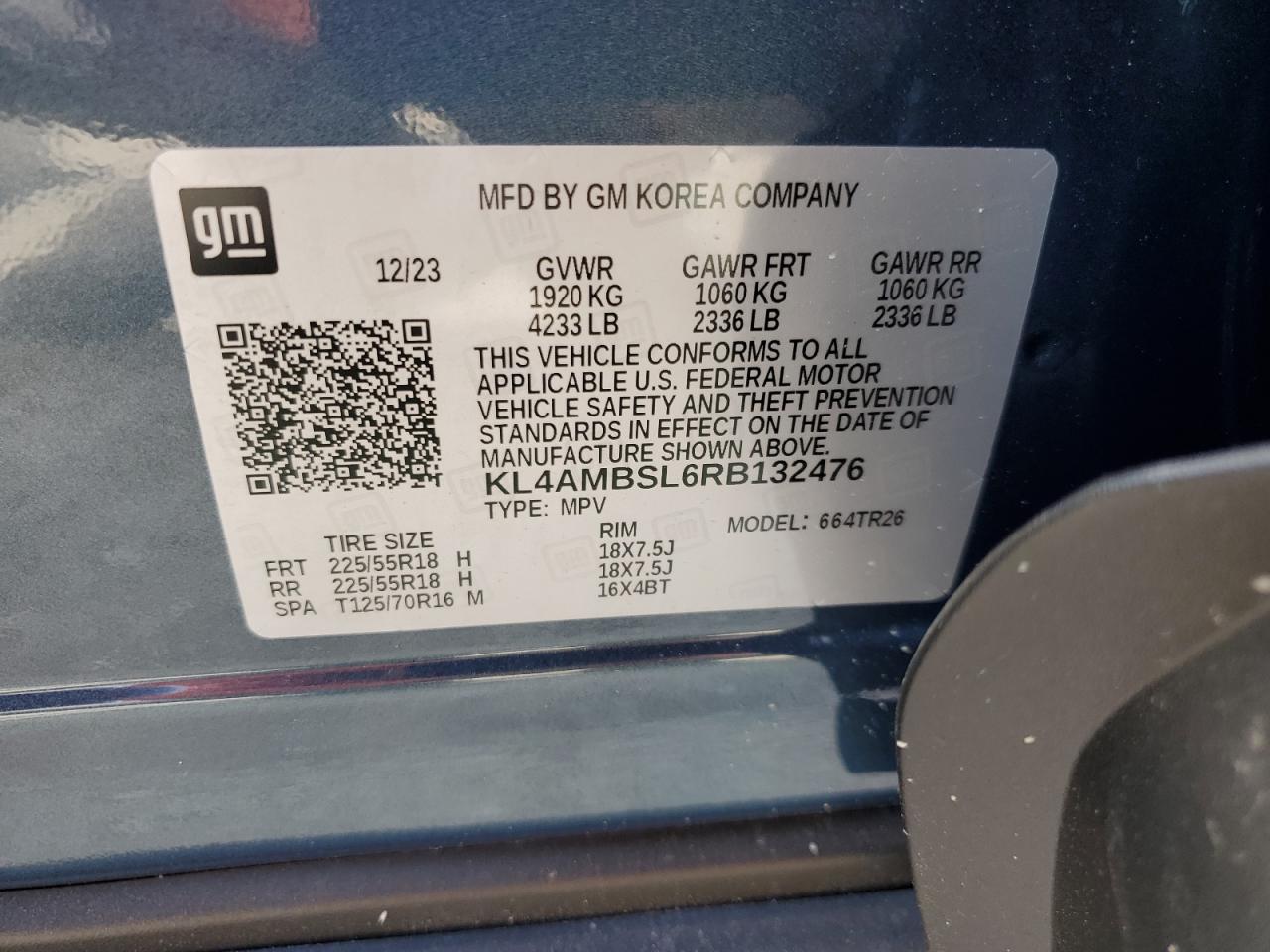 2024 Buick Encore Gx Preferred VIN: KL4AMBSL6RB132476 Lot: 52675984