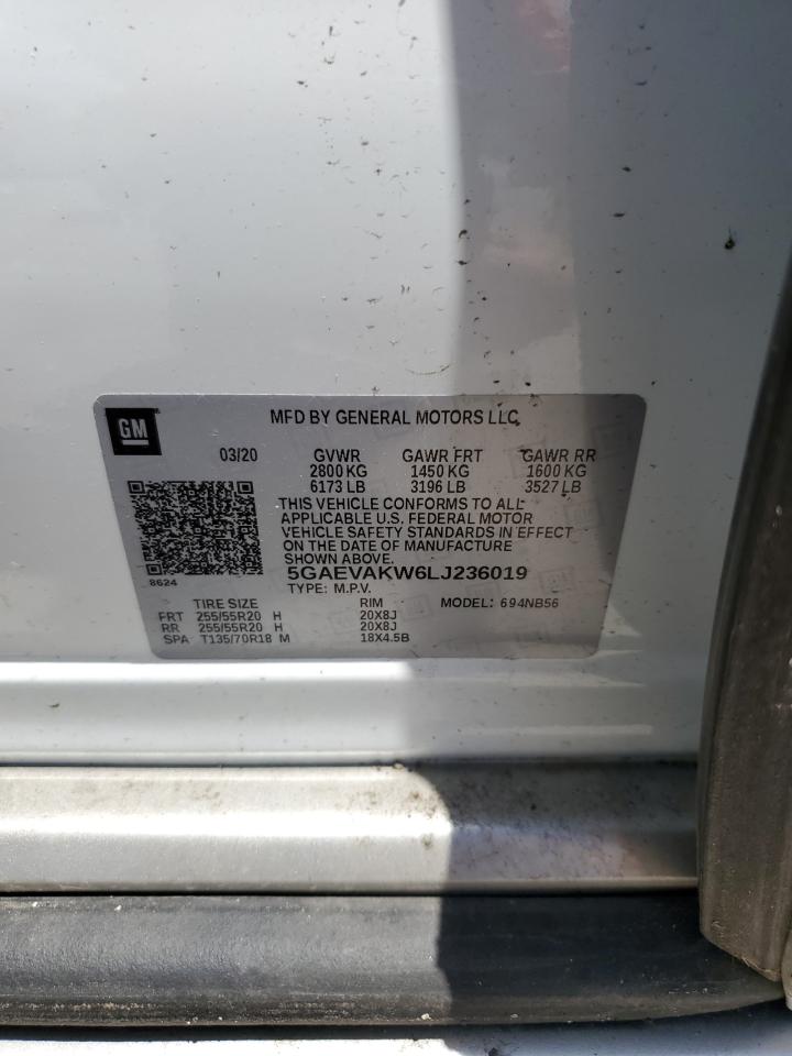 2020 Buick Enclave Essence VIN: 5GAEVAKW6LJ236019 Lot: 56906844