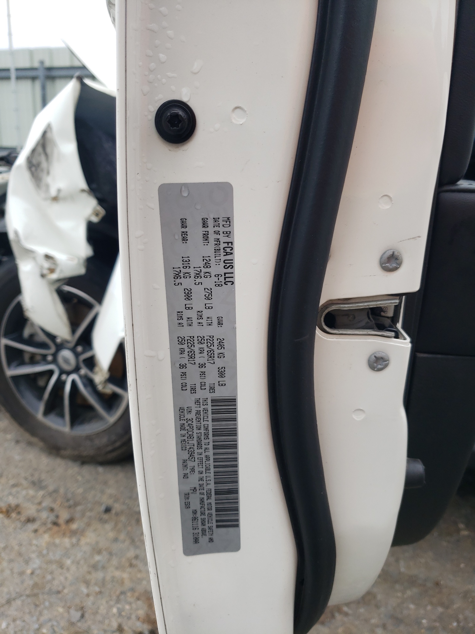 3C4PDCAB1JT439457 2018 Dodge Journey Se