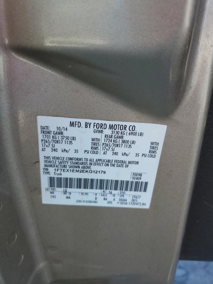 2014 Ford F150 Super Cab VIN: 1FTEX1EM2EKG12179 Lot: 56393534