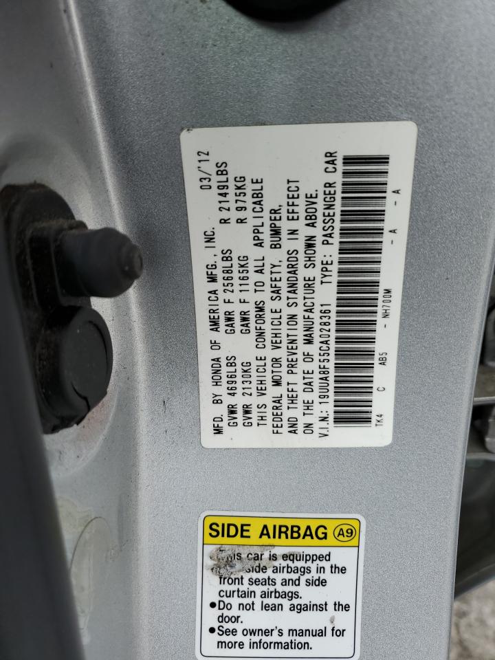 19UUA8F55CA028361 2012 Acura Tl