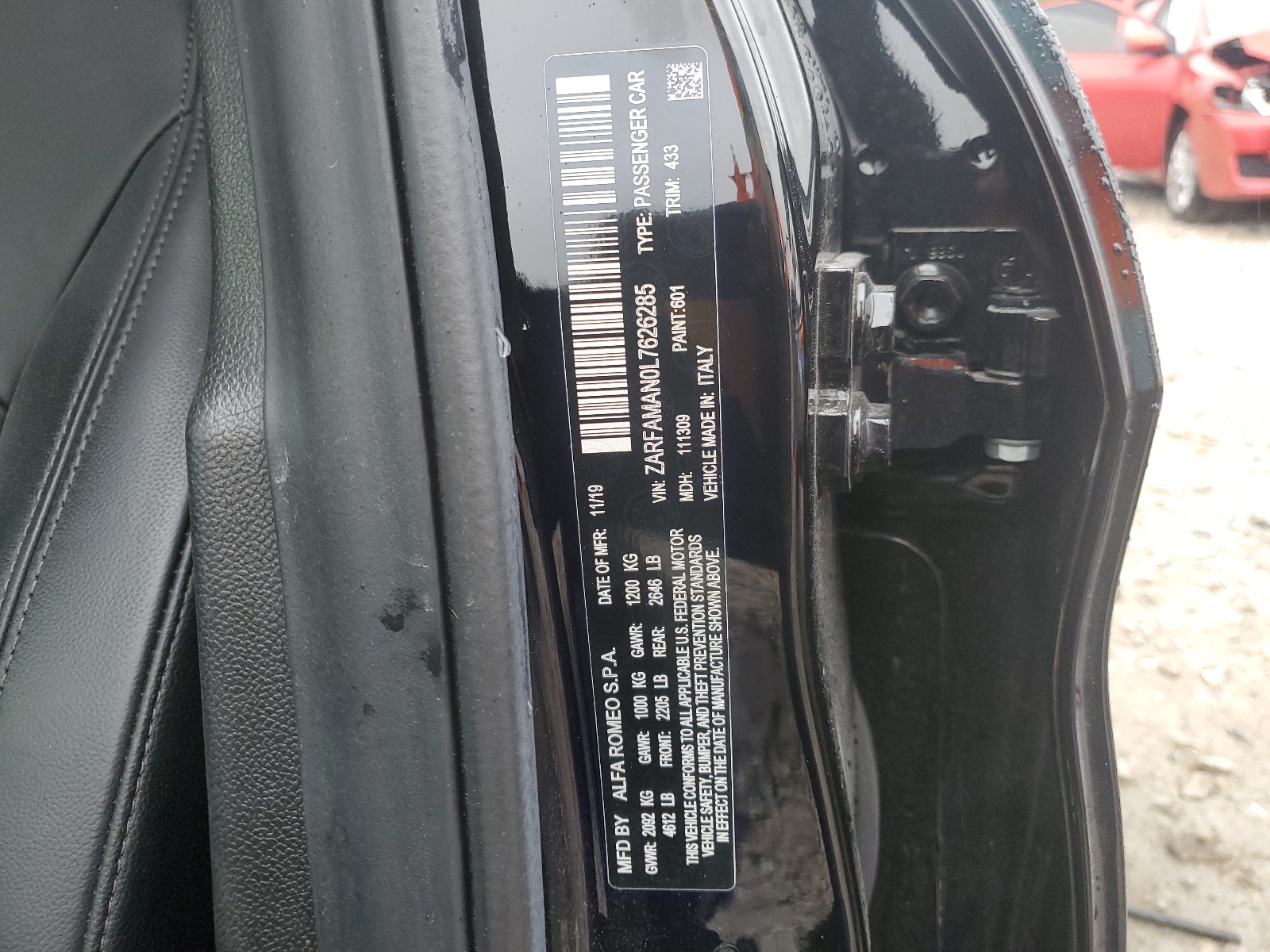 ZARFAMAN0L7626285 2020 Alfa Romeo Giulia