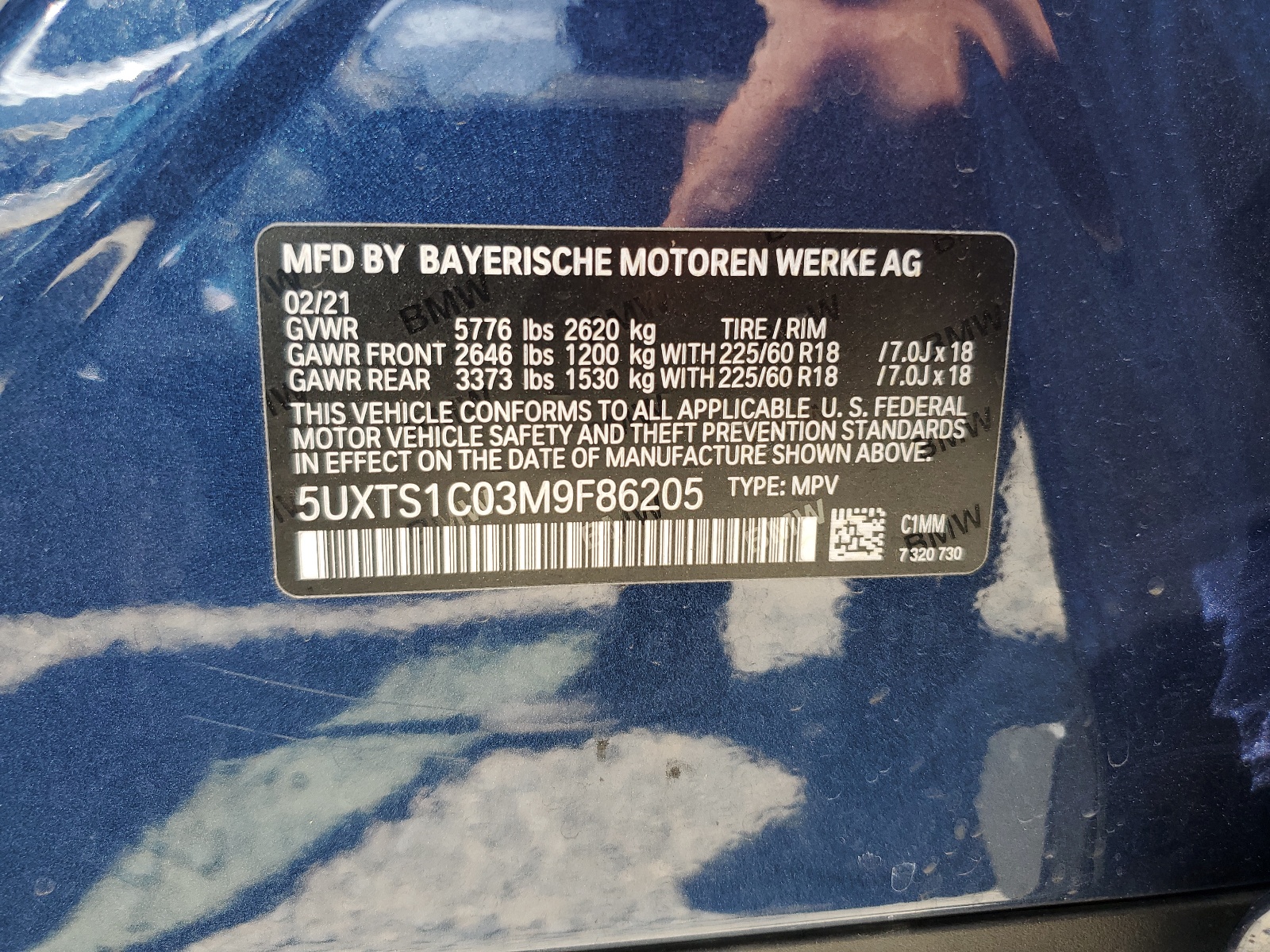 5UXTS1C03M9F86205 2021 BMW X3 xDrive30E