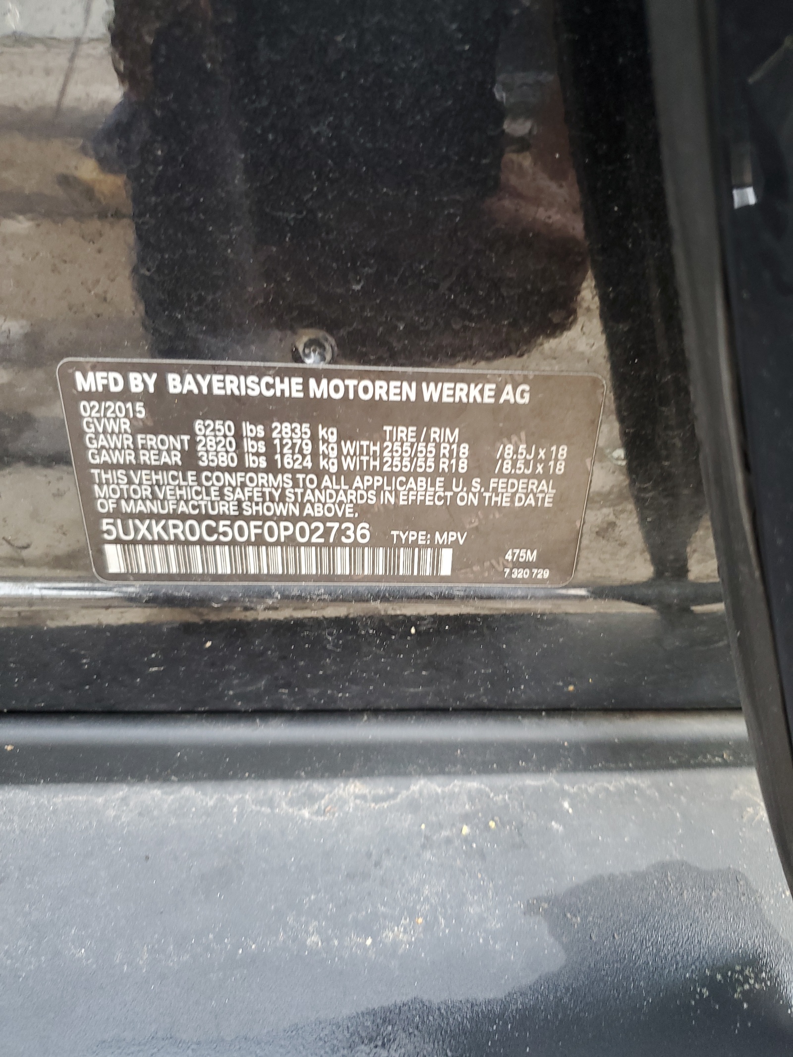 5UXKR0C50F0P02736 2015 BMW X5 xDrive35I