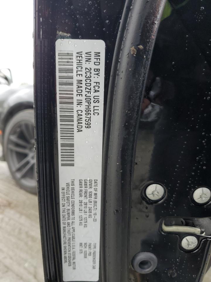 2023 Dodge Challenger R/T Scat Pack VIN: 2C3CDZFJ0PH667599 Lot: 54225674