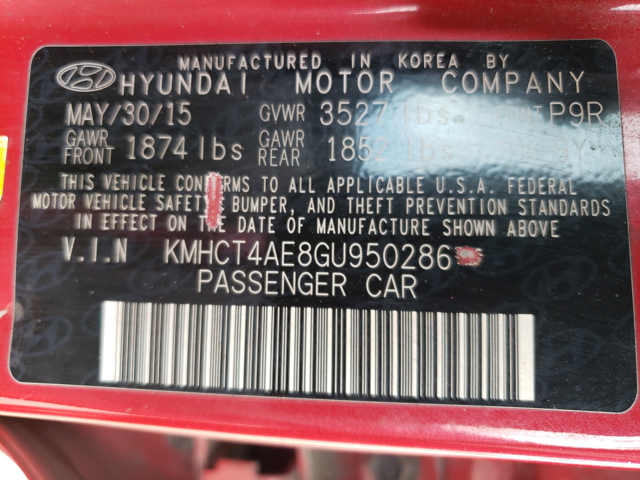 KMHCT4AE8GU950286 2016 Hyundai Accent Se