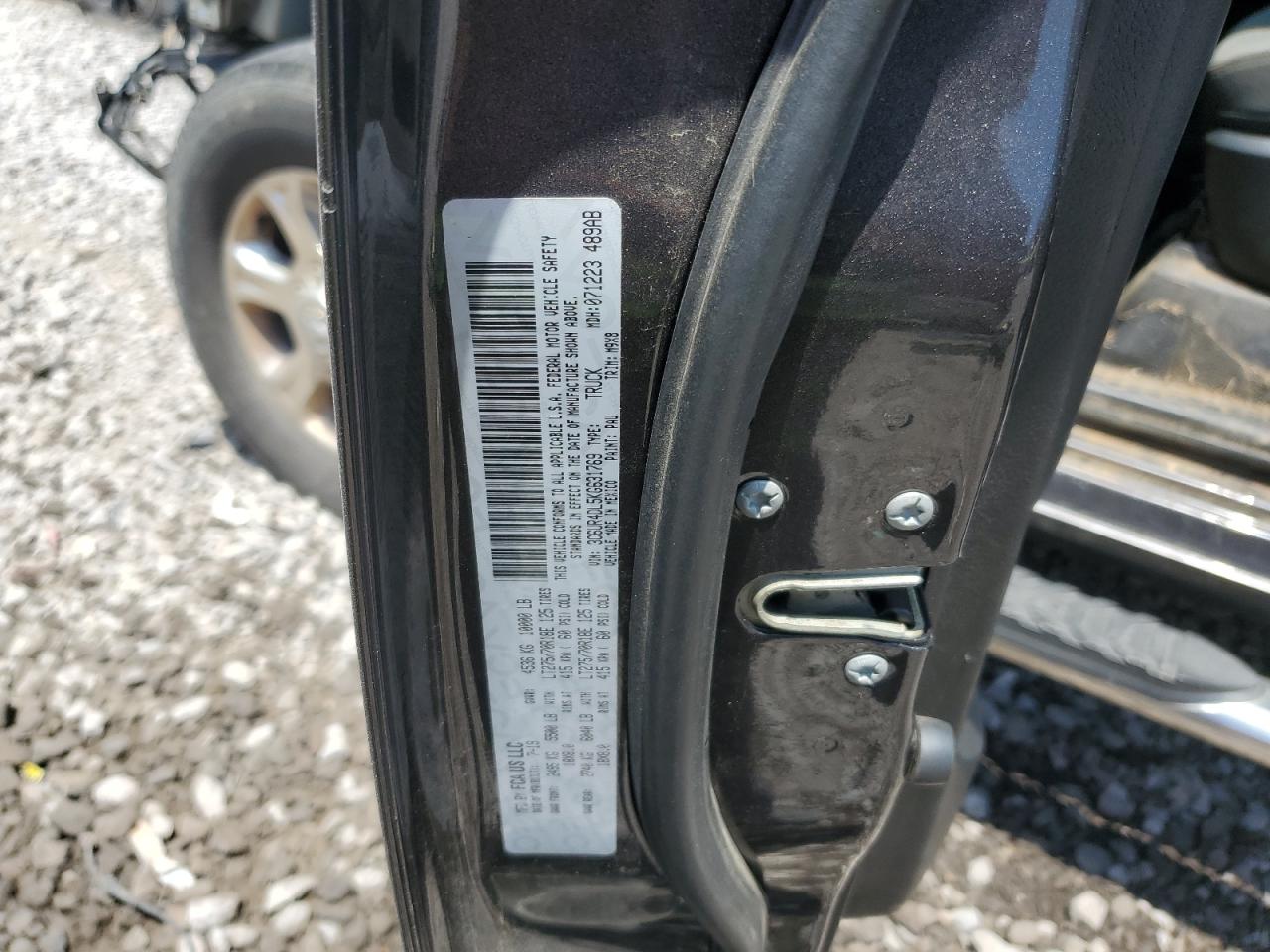 2019 Ram 2500 Big Horn VIN: 3C6UR4DL5KG631769 Lot: 57075224