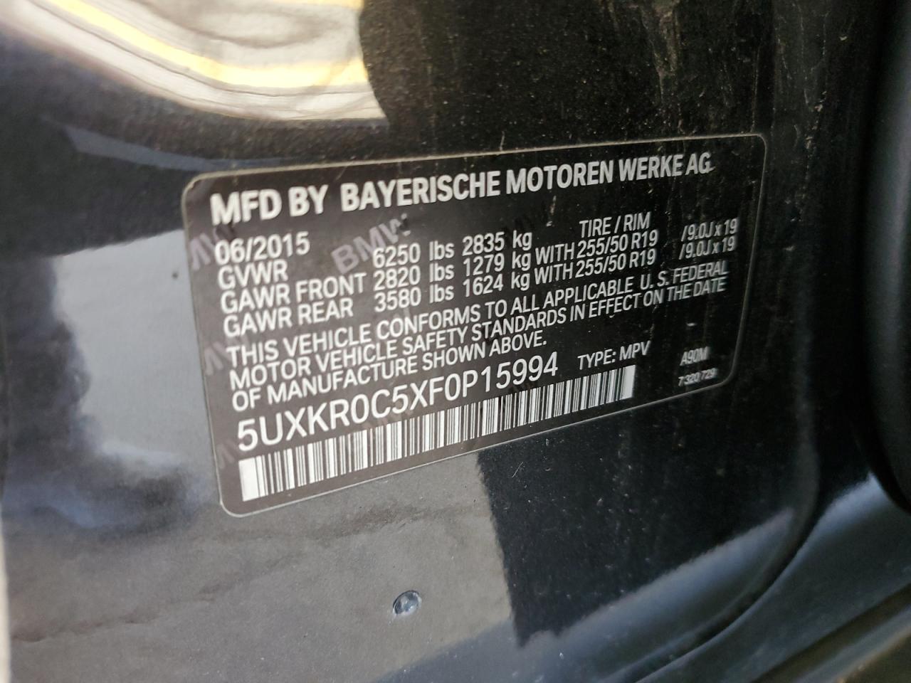 5UXKR0C5XF0P15994 2015 BMW X5 xDrive35I