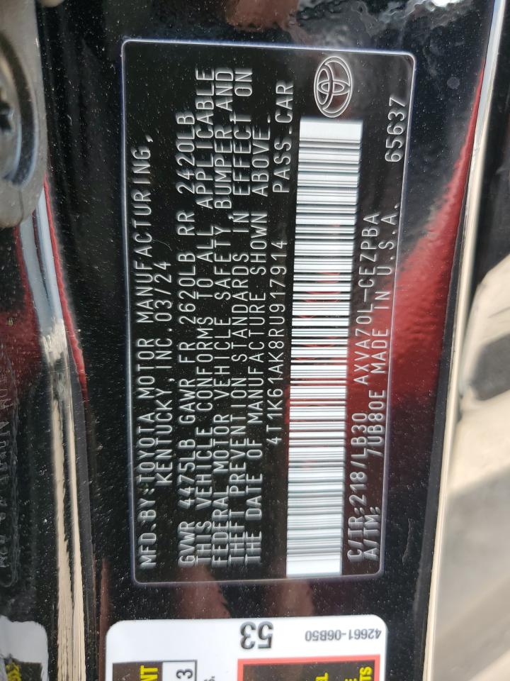 4T1K61AK8RU917914 2024 TOYOTA CAMRY - Image 12