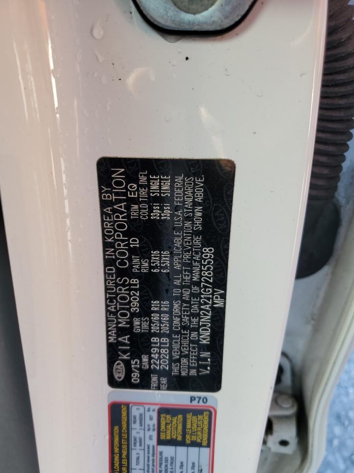 2016 Kia Soul VIN: KNDJN2A21G7285598 Lot: 52897014