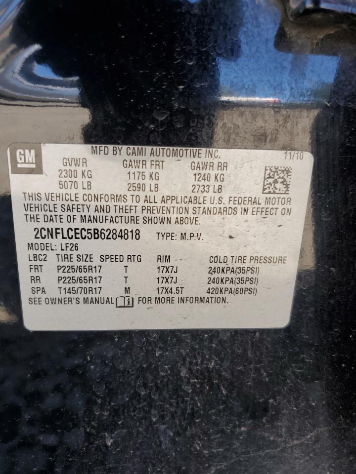 2CNFLCEC5B6284818 2011 Chevrolet Equinox Ls