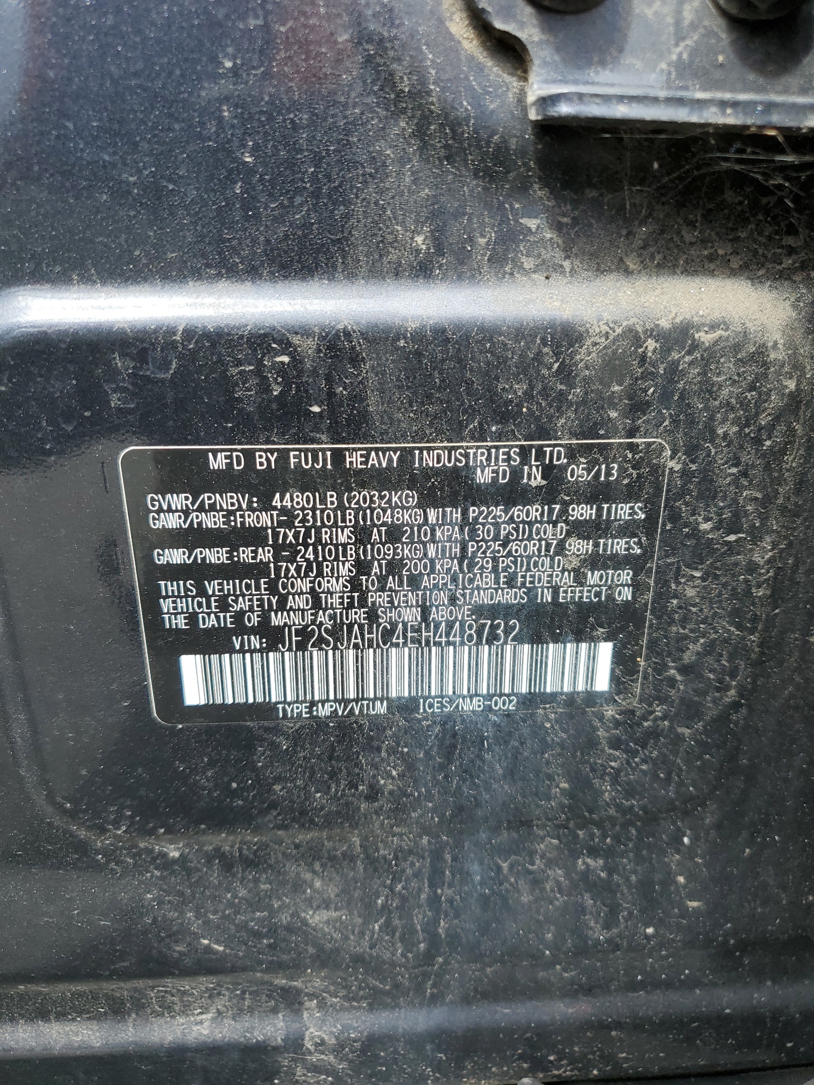 JF2SJAHC4EH448732 2014 Subaru Forester 2.5I Limited