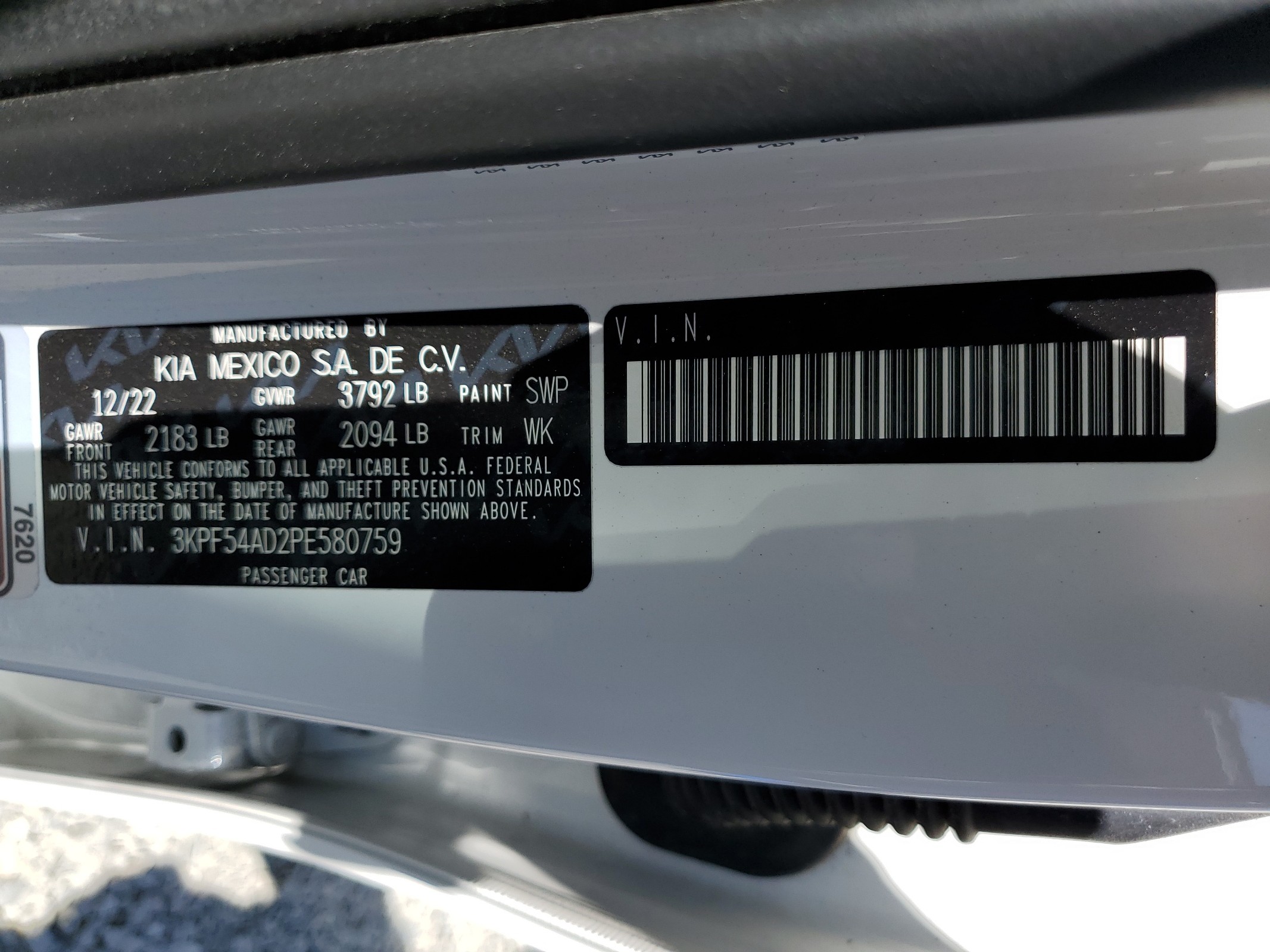 3KPF54AD2PE580759 2023 Kia Forte Gt Line