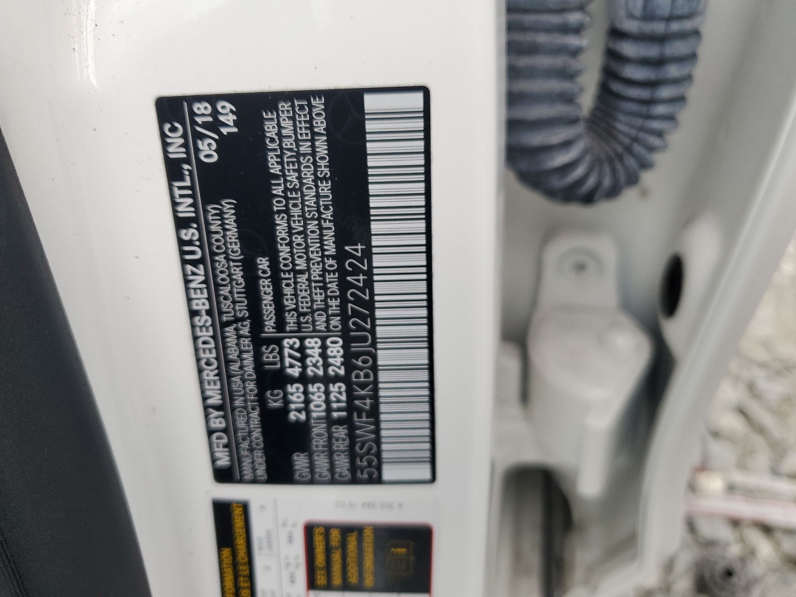 55SWF4KB6JU272424 2018 Mercedes-Benz C 300 4Matic